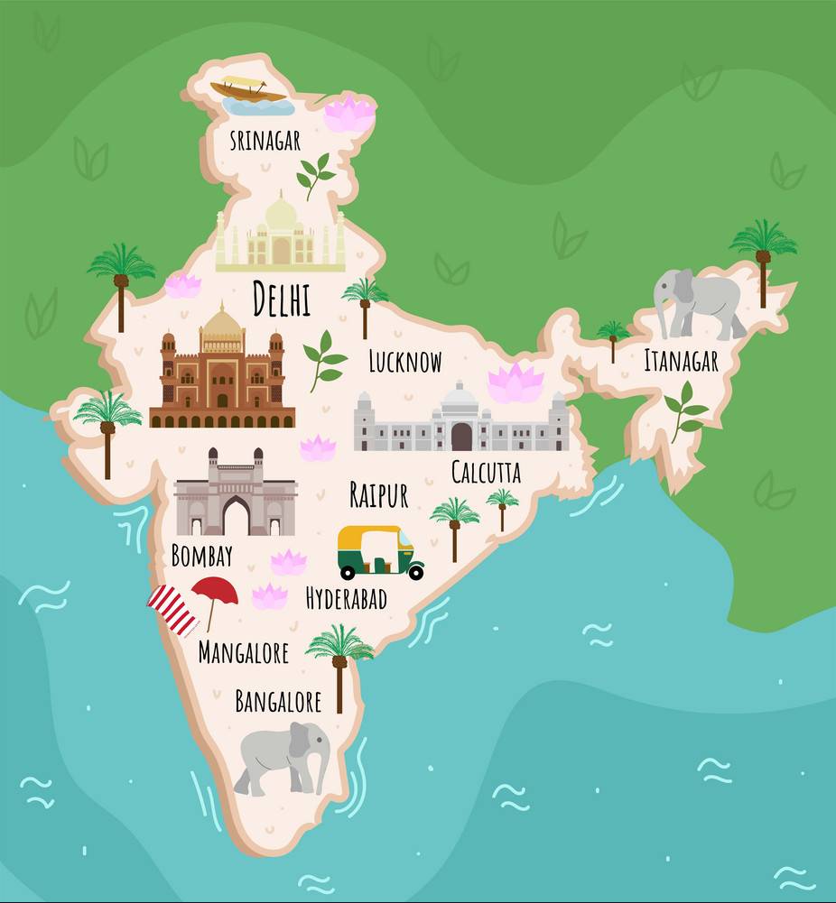 mapa INDIA