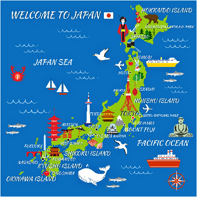 mapa JAPON