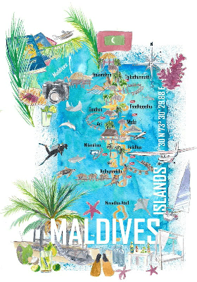 mapa MALDIVAS