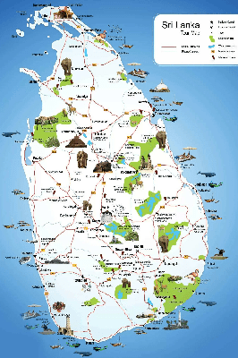 mapa SRI LANKA
