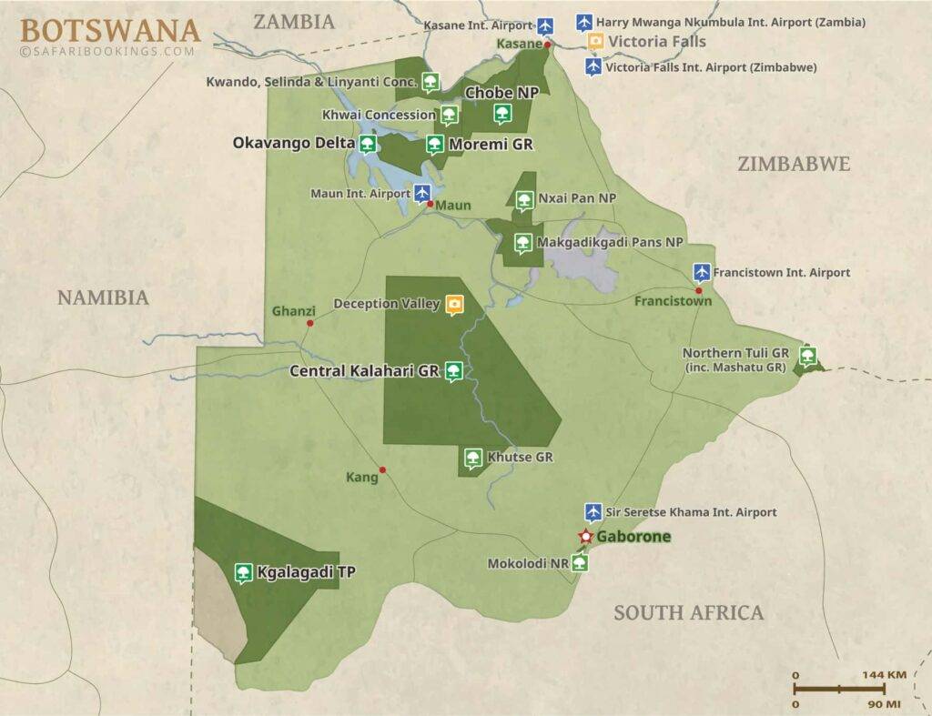 MAPA BOTSWANA