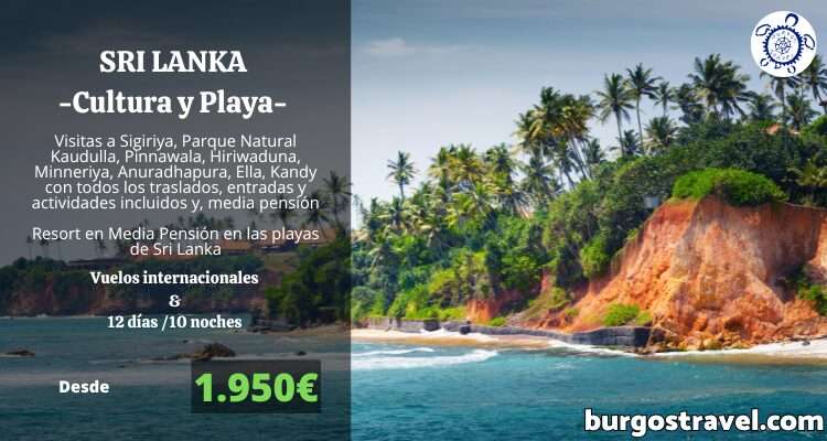 PROGRAMA SRI LANKA - CULTURA & PLAYA
