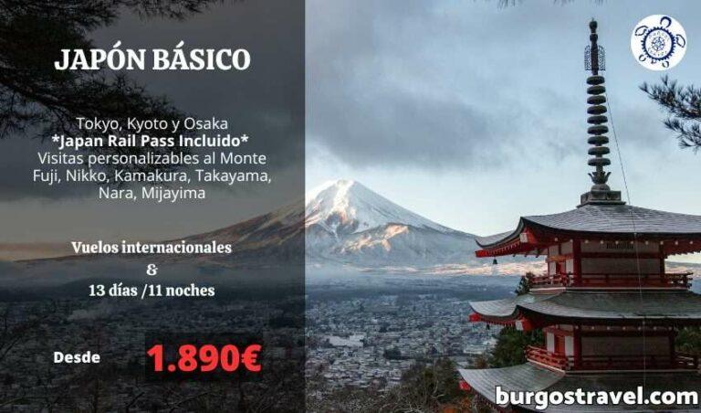 Japón básico Tokio Kioto Osaka Monte Fuji viaje personalizado