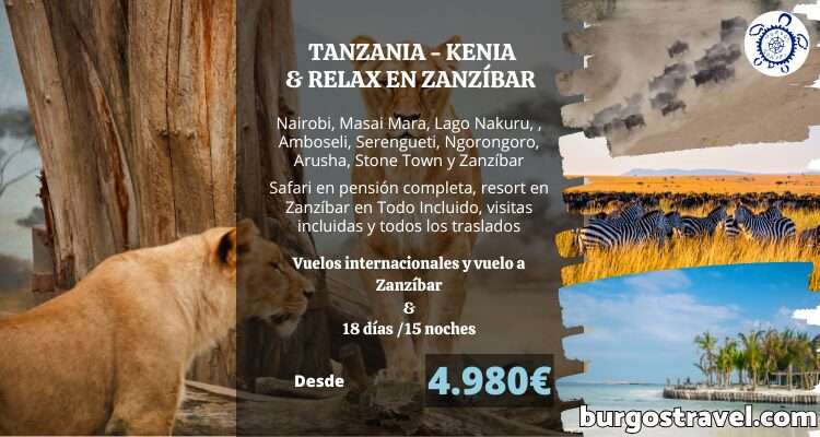 PROGRAMA TANZANIA - KENIA & RELAX EN ZANZÍBAR
